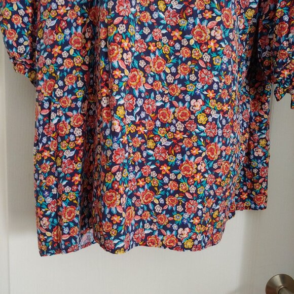 Old Navy Floral Colorful Flowy Boho Long Sleeve Modest Dress XXL - Picture 5 of 14